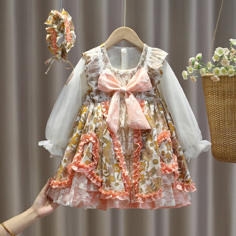女童洛麗塔公主裙春秋季新款兒童蓬蓬紗連衣裙女寶寶仙女裙子洋裝