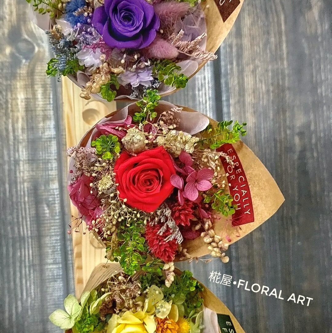 永生花 不凋花 乾燥花 花束 /小甜筒花束/||紅花賣場 ||花面直徑約12×20H cm 花束 花禮 4