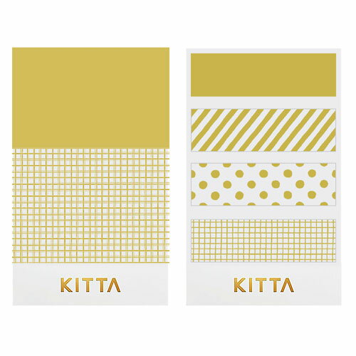 【日本KITTA】 隨身攜帶和紙膠帶 KITH001 押金箔-金光閃閃 / 本