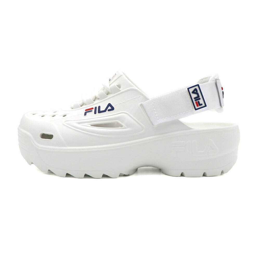 【全館滿額折】 FILA Subversion 白色 鋸齒 厚底 懶人 涼拖鞋 女款 J2633【新竹皇家4-S348Y-110】