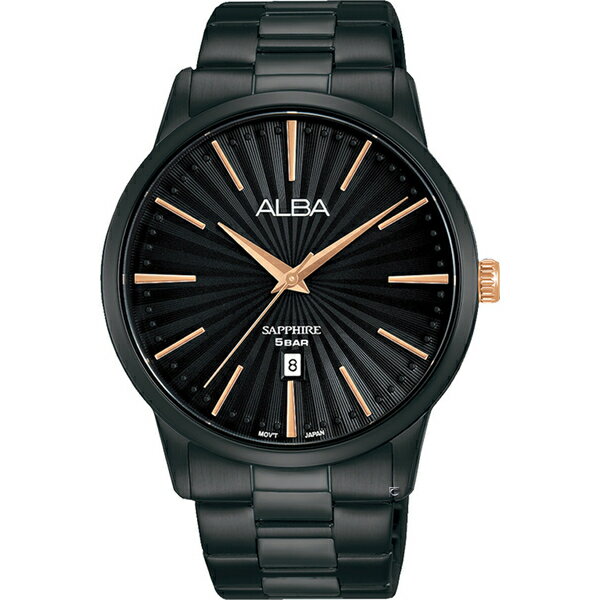 ALBA 雅柏錶 紳士品格 時尚腕錶 VJ32-X319SD(AG8K89X5)-41mm-黑面鋼帶【刷卡回饋 分期0利率】【APP下單22%點數回饋】