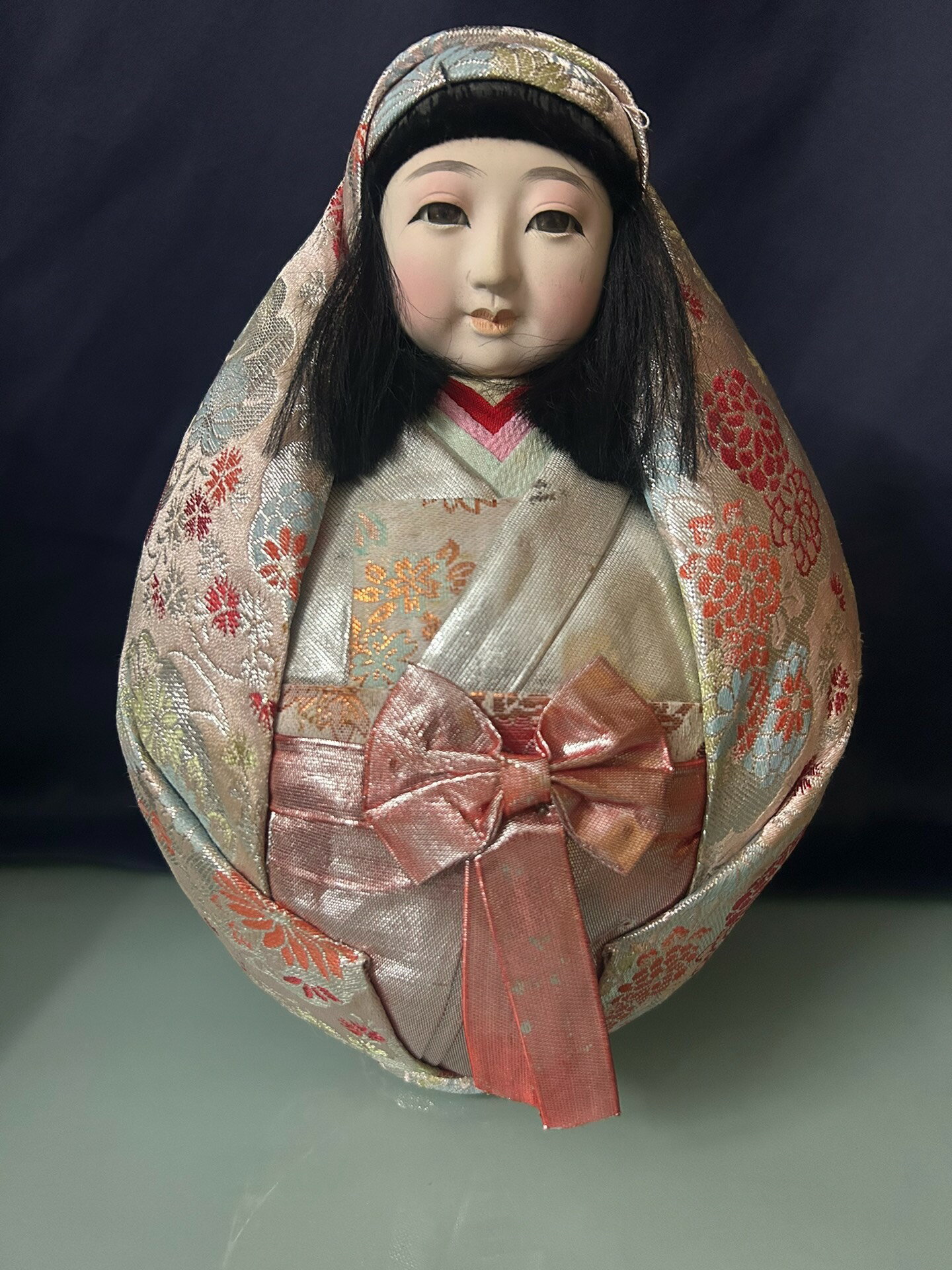 日本回流 日本昭和時期湯姬人形 西陣織玩偶，擺飾，做工很好，