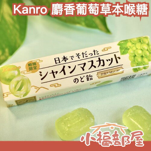 日本限定✨Kanro 麝香葡萄草本喉糖 國產果汁 無薄荷 不刺激  果香喉糖 麝香葡萄 清甜 喉嚨不適 草本 期間限定【小福部屋】