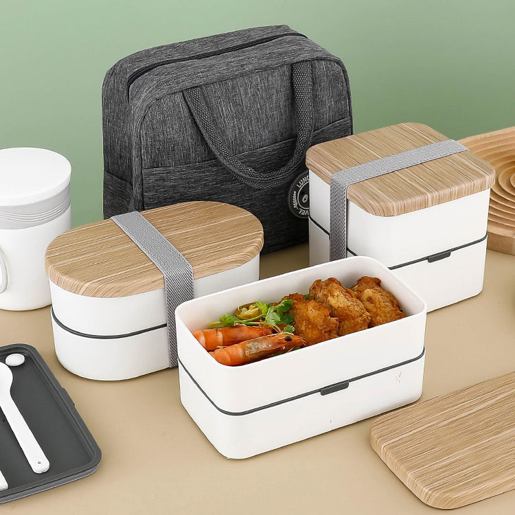 免運 保溫飯盒 便當盒 飯盒 手提飯盒 日式雙層學生便當盒微波爐專用餐盒套裝密封便攜上班族帶蓋飯盒特惠/開立發票K0929