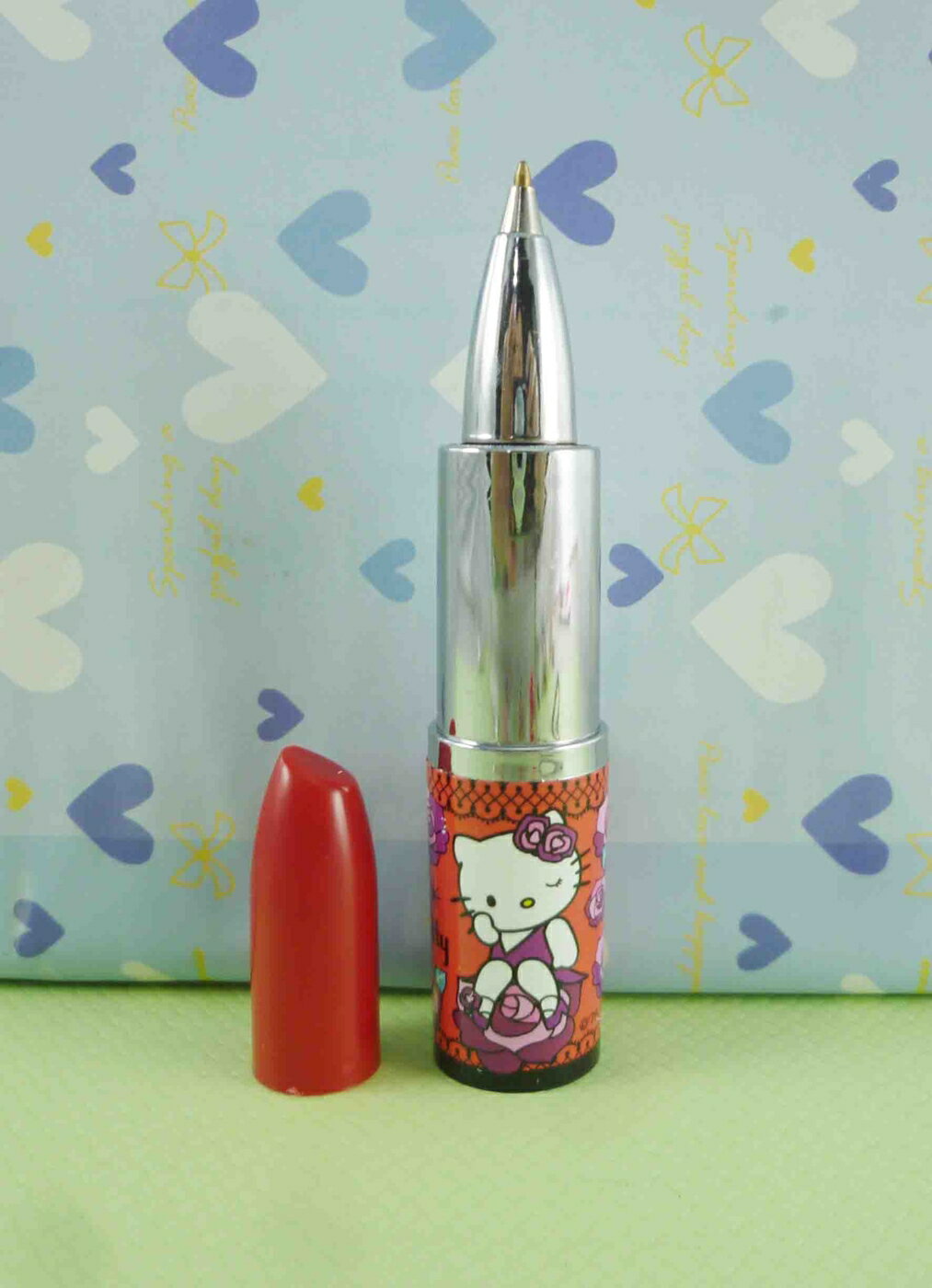 【震撼精品百貨】Hello Kitty 凱蒂貓 口紅原子筆-紅色 震撼日式精品百貨
