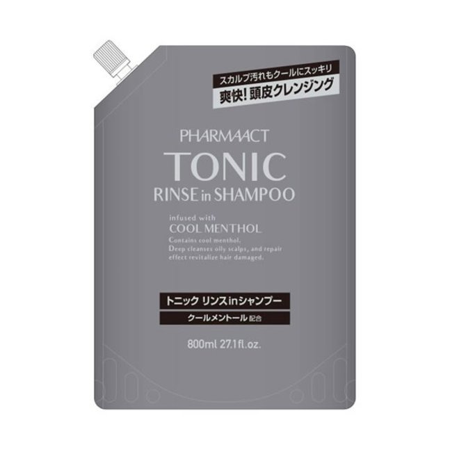 日本品牌【熊野油脂】PharmaACT TONIC潤髮洗髮精 補充包 800ml