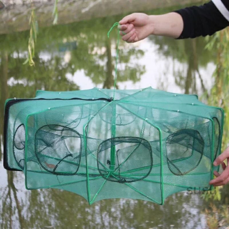 可折疊魚籠 漁網 捕蝦網 補蟹籠 蝦蟹籠 魚網蝦籠網魚網蝦籠捕魚籠神器自動折疊抓黃鱔籠捕蝦網工具漁具捉龍蝦網漁