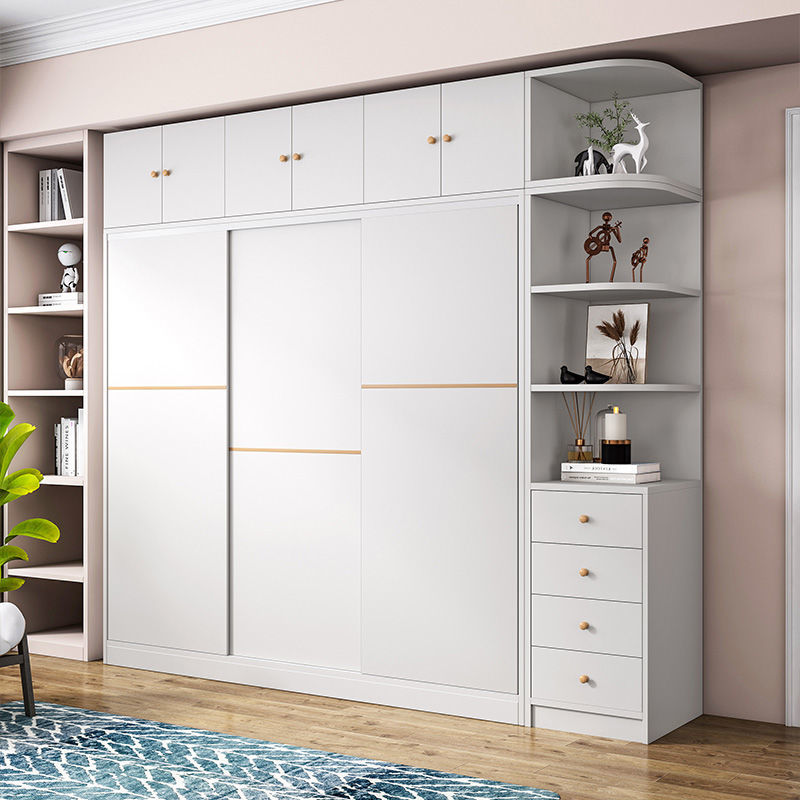 北歐衣柜家用臥室現代簡約出租房用實木大衣櫥柜子簡易組裝經濟型