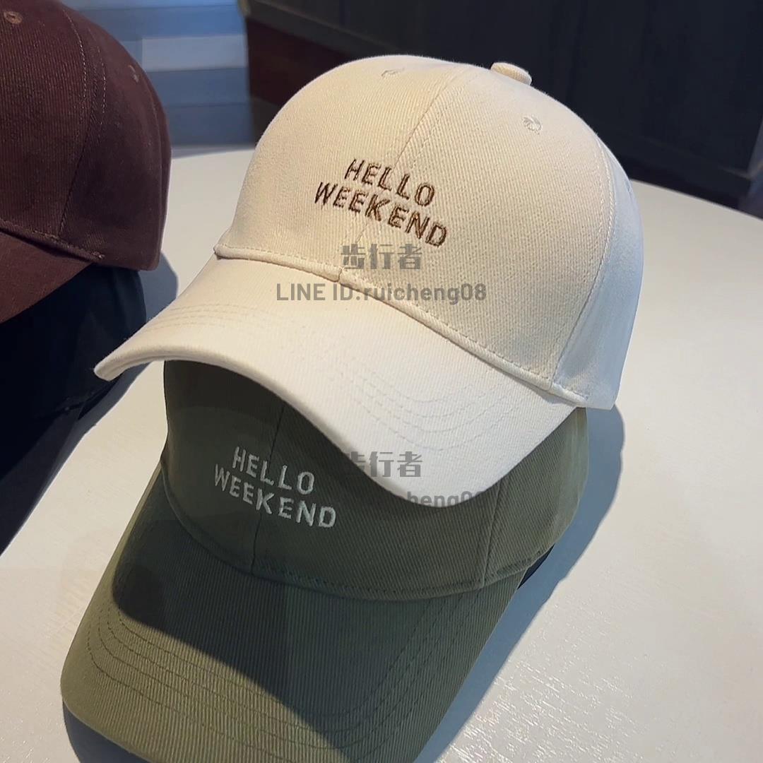 韓版刺繡字母棒球帽男女青年情侶學生硬頂鴨舌帽子日系復古遮陽帽【步行者戶外生活館】