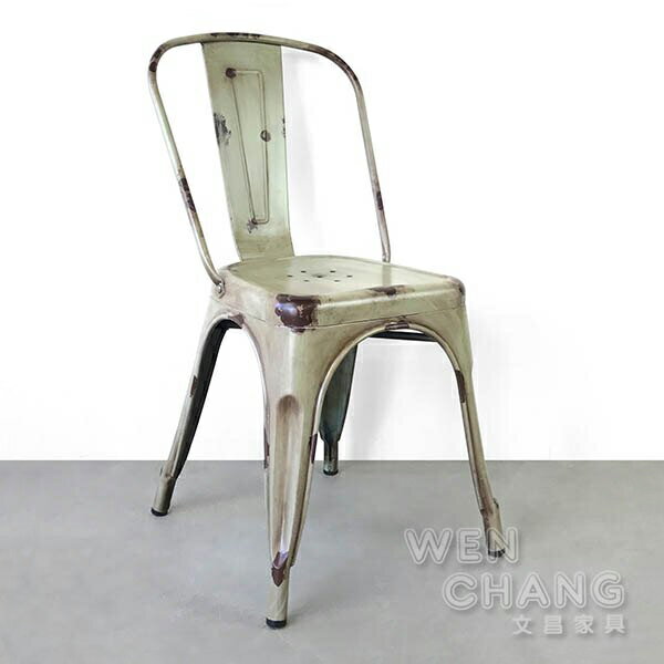 [特價] LOFT 工業復古 Tolix高背餐椅 經典款 可堆疊 做舊白 CH001-W