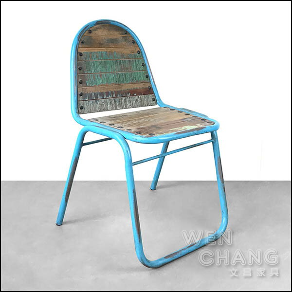 [出清] LOFT 工業風 復古做舊 格雷圓背學生椅 鐵+木材 CH056