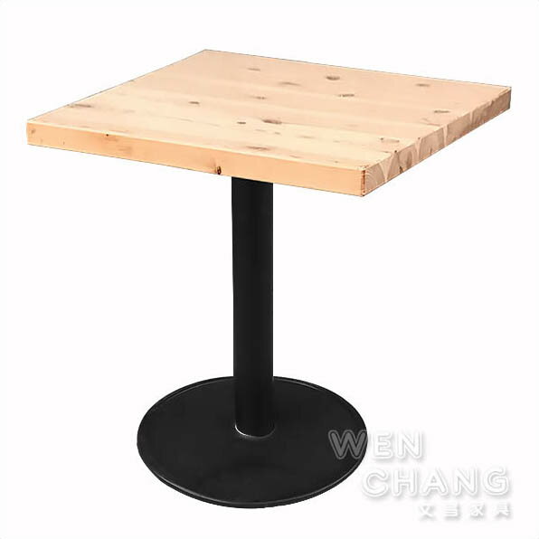 訂製品 花旗松圓柱腳桌 圓桌 餐桌 洽談桌 CU014
