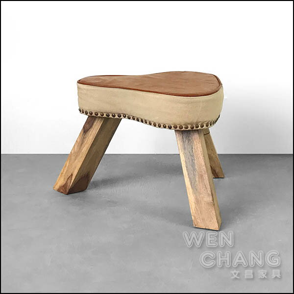 LOFT 工業風 皮革小沙發 特維多椅凳 矮凳 ST062