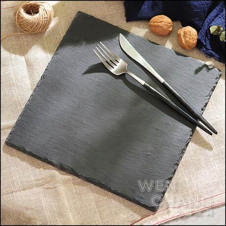 岩盤餐具板岩石餐盤托盤大正方款z081 B 文昌家具 文昌家具 Rakuten樂天市場