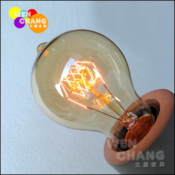 工業風 愛迪生40W 110V E27 水滴型 花火 捲絲 復古燈泡 Edison bulb LBU-003