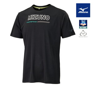 男款路跑短袖T恤 J2TAA50209（黑）【美津濃MIZUNO】