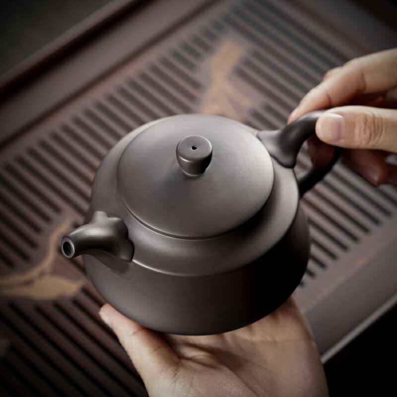 紫砂壺 免費刻字宜興紫砂茶壺原礦老泥家用泡茶器壺功夫茶具泡茶壺單壺【HZ68734】