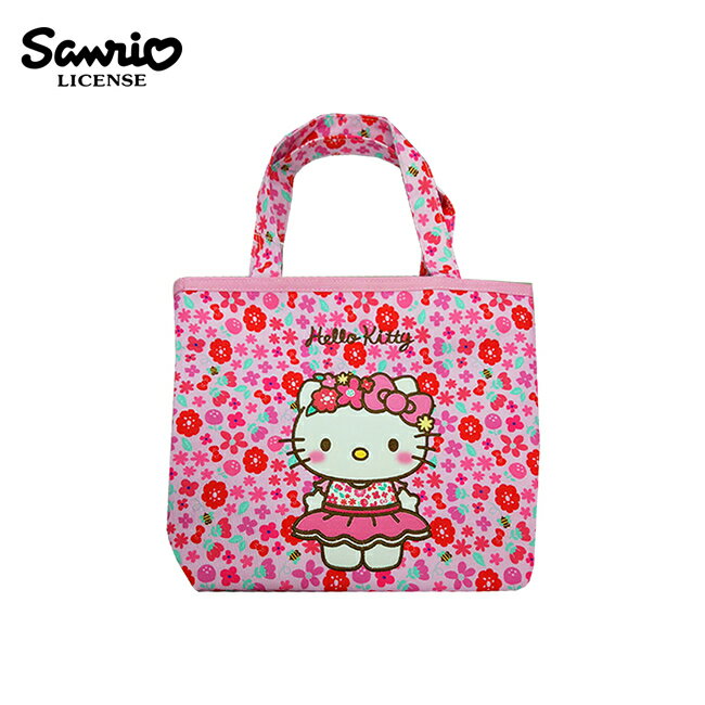 【正版授權】凱蒂貓 花冠系列 刺繡 手提袋 便當袋 Hello Kitty 三麗鷗 Sanrio - 129359