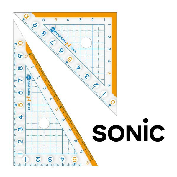三角板 日本 SONIC 10公分 超大數字止滑三角板組 2入 ( SK-7881 )【領券800折50最高再折千】12/31止