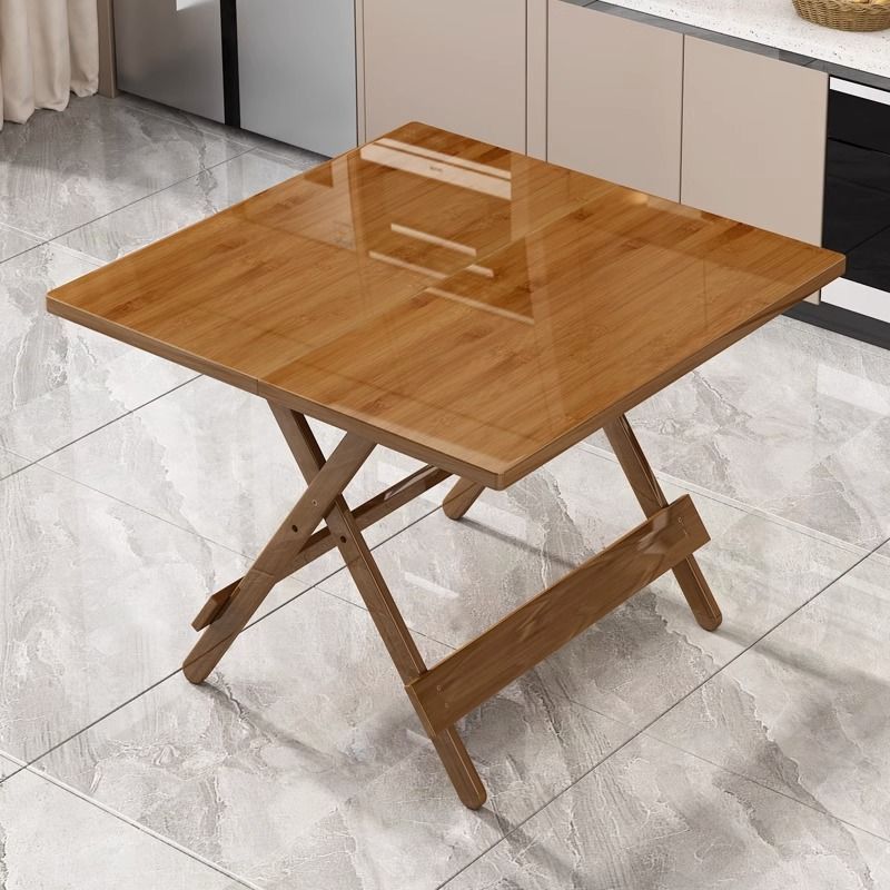 可折疊小桌子小戶型方形實木簡約便攜式戶外陽臺飯桌餐桌家用吃飯