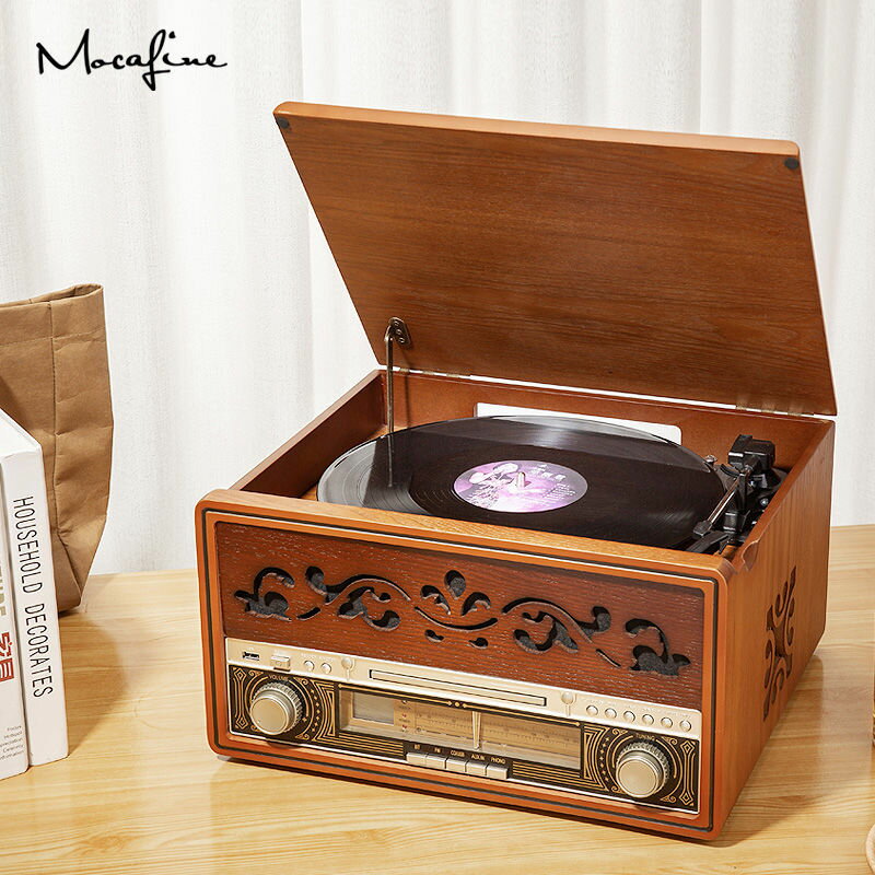 唱片機 播放機 摩范仿古留聲機 復古LP黑膠唱片機 老式電唱機 生日禮物藍牙音響歐式