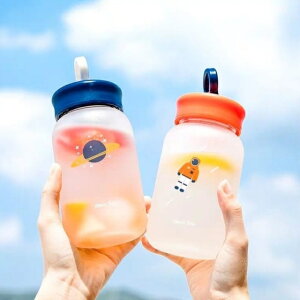 韓版磨砂玻璃杯可愛簡約創意杯子便攜水杯女學生水瓶小清新隨手杯