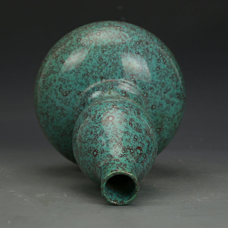 爐鈞釉蒜頭瓶 大清乾隆年製 款 唐物 中国古玩 中国美術 A813 An exceptionally fine and rare pair of robin's-egg glazed