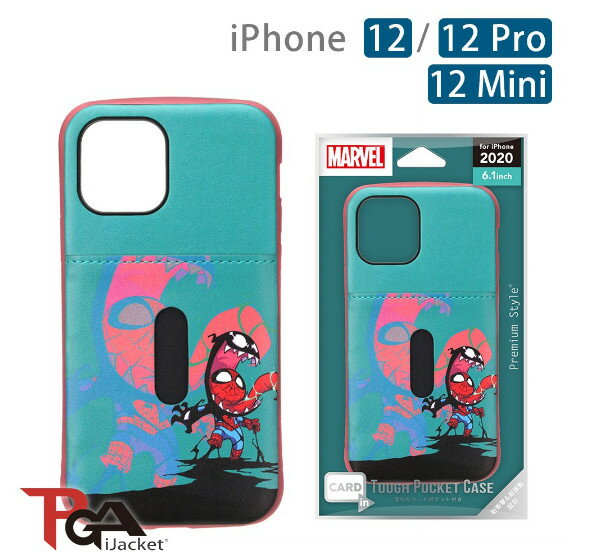 PGA-iJacket iPhone 12/ Pro / Mini 漫威 軍規插卡 雙料殼-蜘蛛人