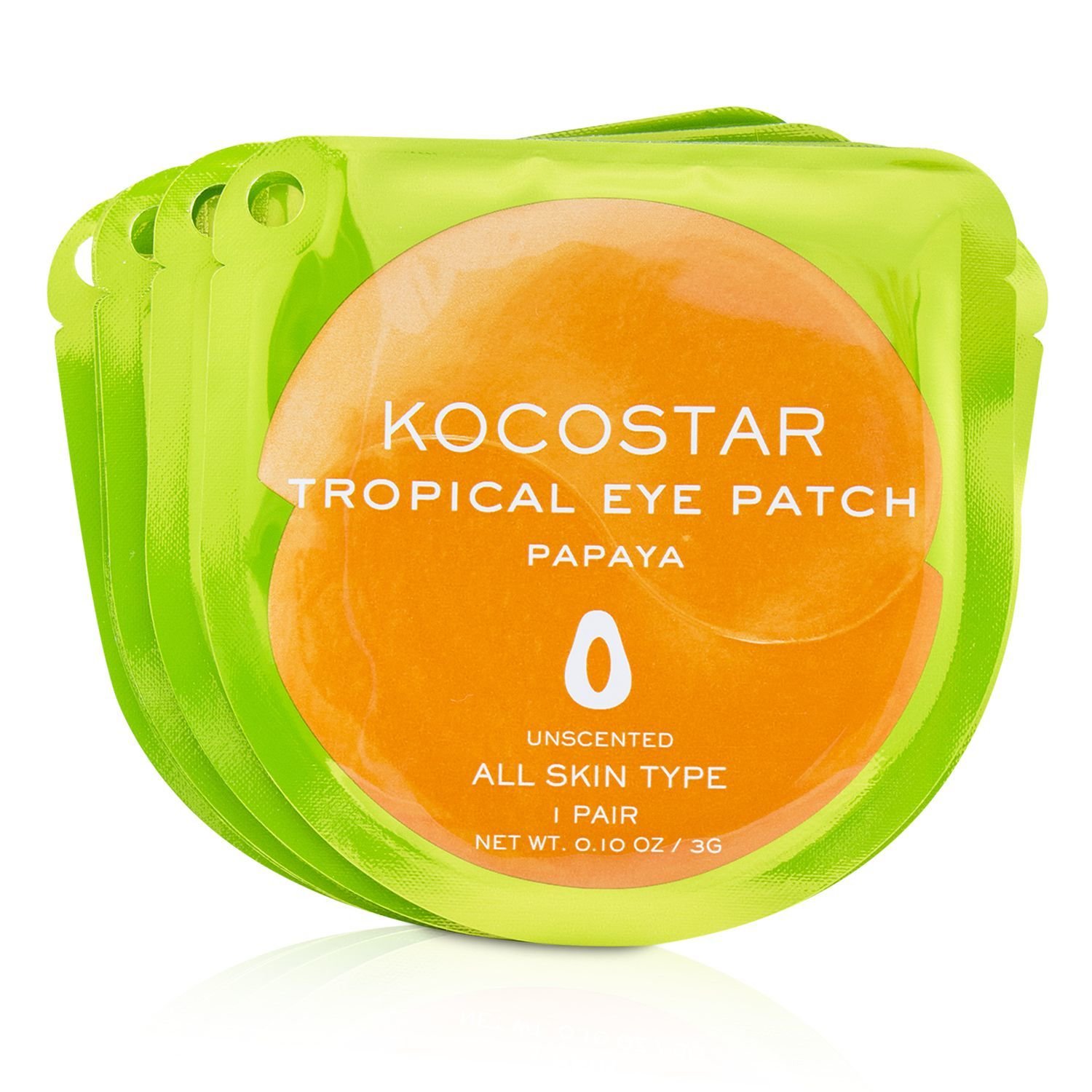 KOCOSTAR - 眼膜(無香)Tropical Eye Patch Unscented -木瓜(獨立包裝)