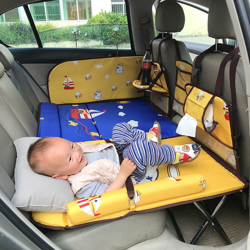 兒童車載睡床嬰兒轎車車內折疊睡墊車上后座寶寶汽車后排睡覺神器