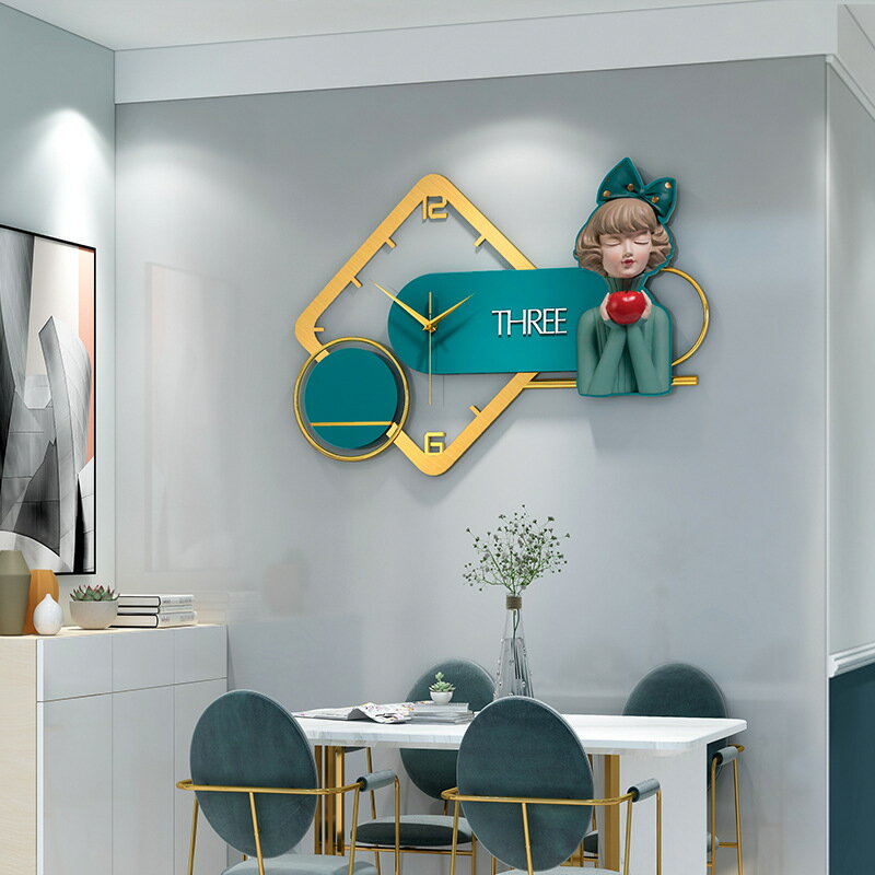 鐘表輕奢掛鐘客廳現代簡約家用時尚個性創意裝飾藝術掛表時鐘掛墻