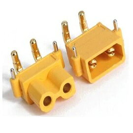 XT30PW AMASS艾邁斯 PCB板插臥式動力接頭-公頭 母頭一對裝 2對/包(含稅)【佑齊企業 iCmore】