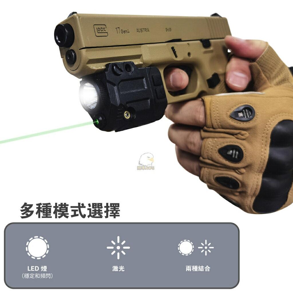 臺灣代理【翔準】【SKYWOODS】綠外線+L52981槍燈 流明500 USB充電 軍規戰術槍燈 防水B1AH