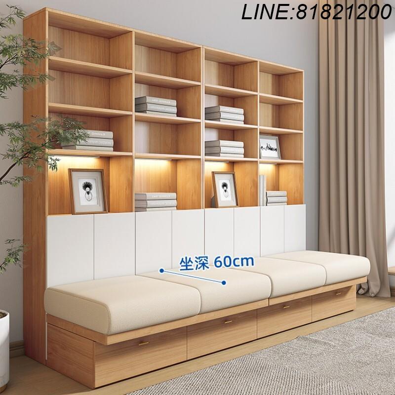 公司貨 免運速發 客廳沙發背後書櫃一體組合整墻書架小戶型簡約現代家用置物櫃 多功能傢俱 折疊傢俱