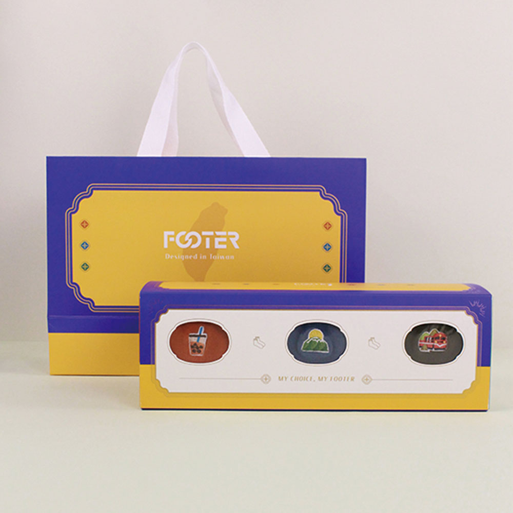 FOOTER 上山喝珍奶－台灣襪禮盒組 除臭襪 襪子 交換禮物 過年送禮(SET-B-M) 6