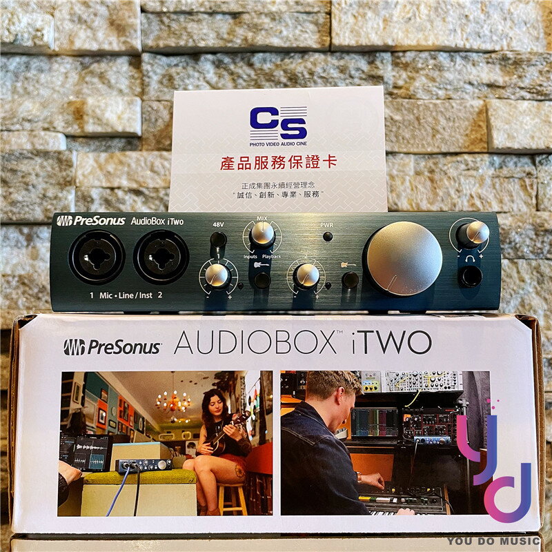 分期免運 贈錄音軟體/專用線材 PreSonus AudioBox iTwo 錄音 介面 聲卡 iPad iPhone