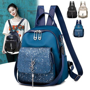 後背包-牛津布雙肩包女2021新款韓版時尚百搭包包大容量休閒背包學生書包
