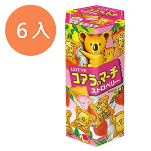 LOTTE 樂天 小熊餅 草莓 37g (6入)/組【康鄰超市】