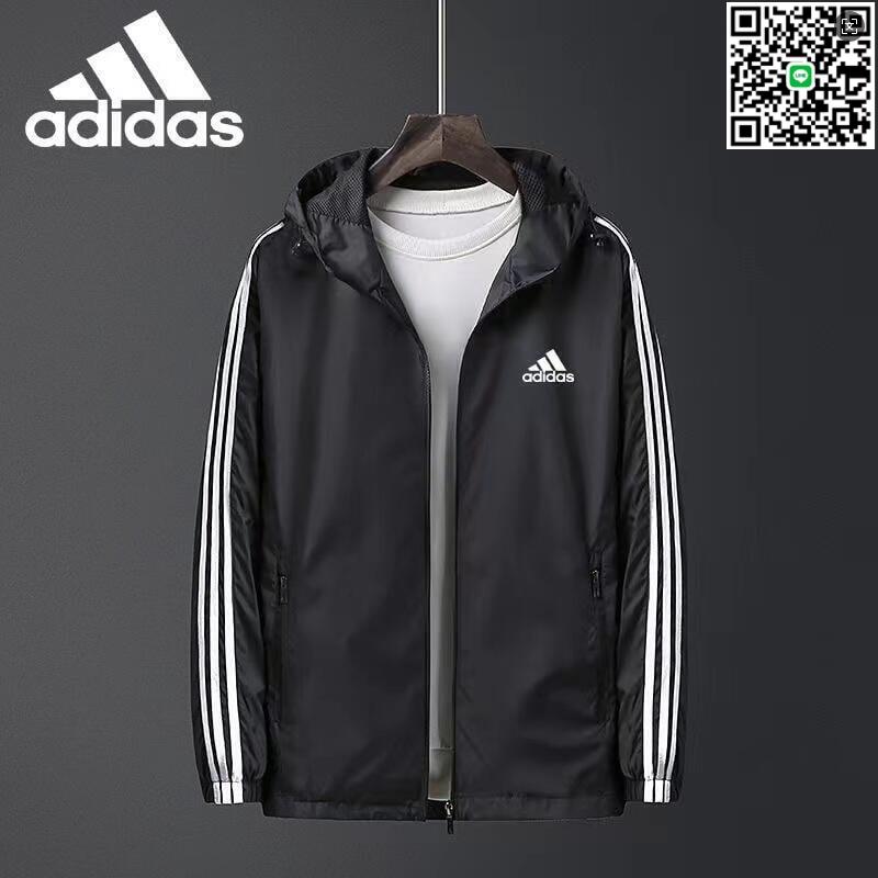 【千羽家居】adidas秋款風衣 愛迪達連帽外套 情侶風衣 休閒運動夾克 學生班服三條槓運動外套 連帽上衣 戶外運動夾克風