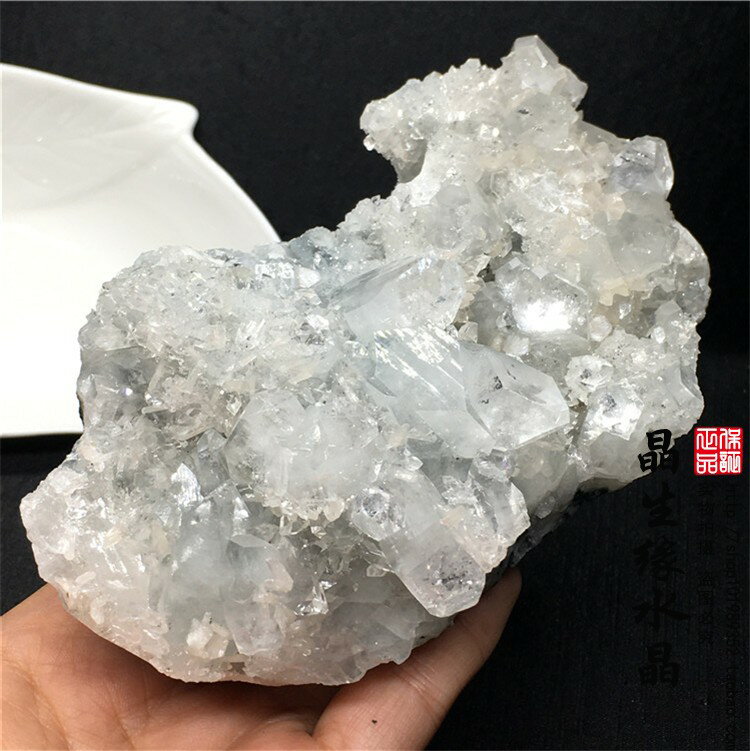 天然水晶原礦魚眼石晶簇能量療愈原礦物揚升之石收藏實物3