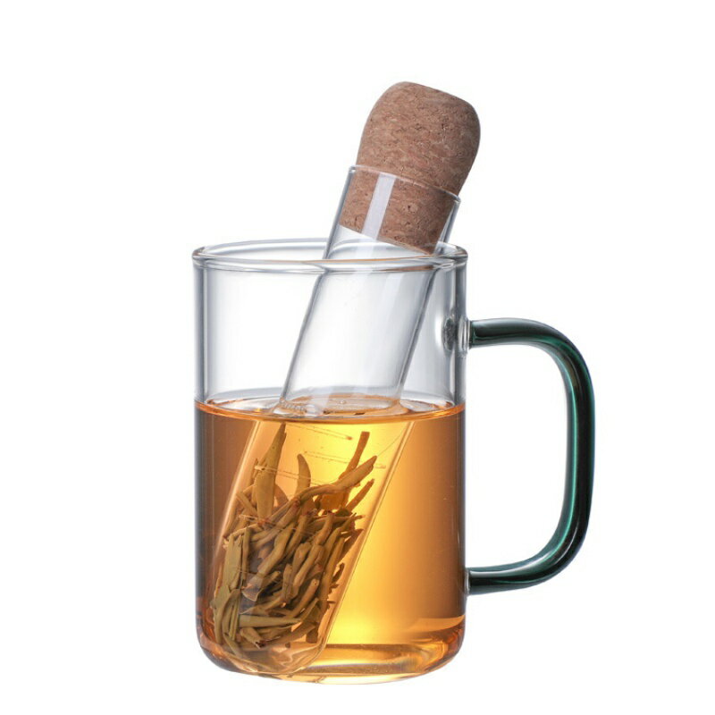 創意透明茶漏耐熱玻璃茶具泡茶器過濾休閑試管新款網紅配件
