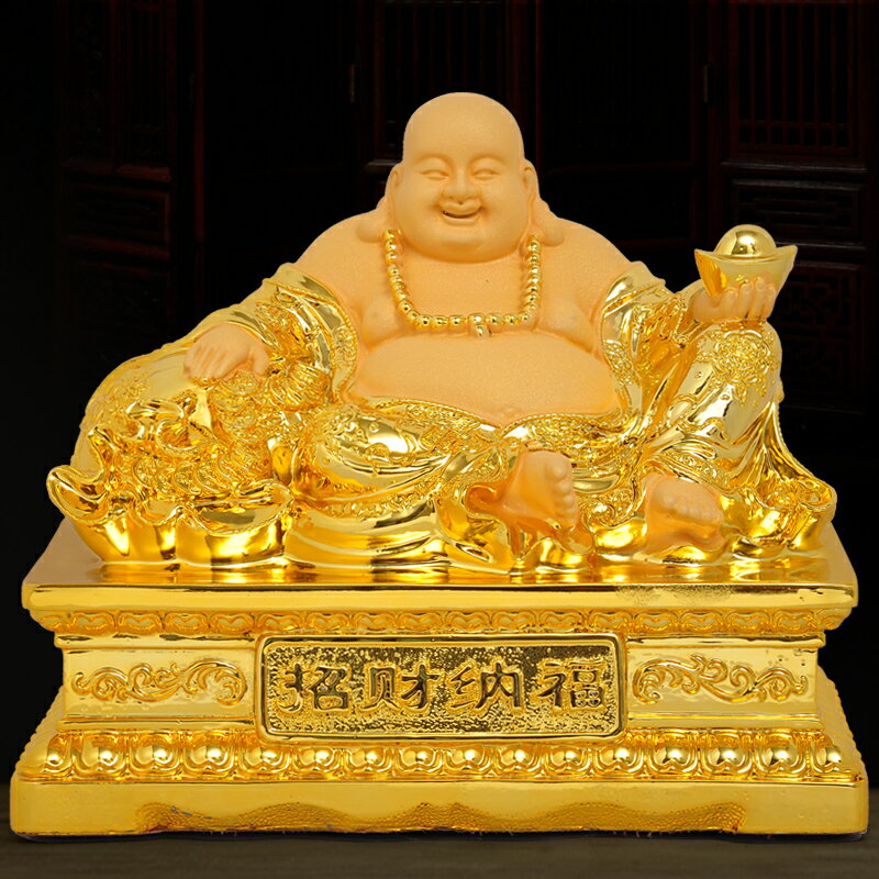 大肚彌勒佛擺件大號笑佛佛像供奉家用家居客廳公司店鋪招財裝飾品