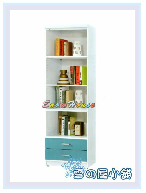 ╭☆雪之屋居家生活館☆╯R541-04 牛津書櫃(藍)(2X6尺下二抽)(516)/置物櫃/收納櫃/書架