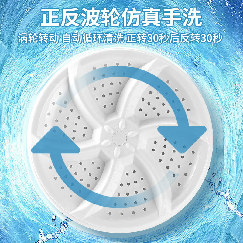新款折疊迷你洗衣機小型學生宿舍超聲波振動便攜式洗衣神器【宜家良品百貨】