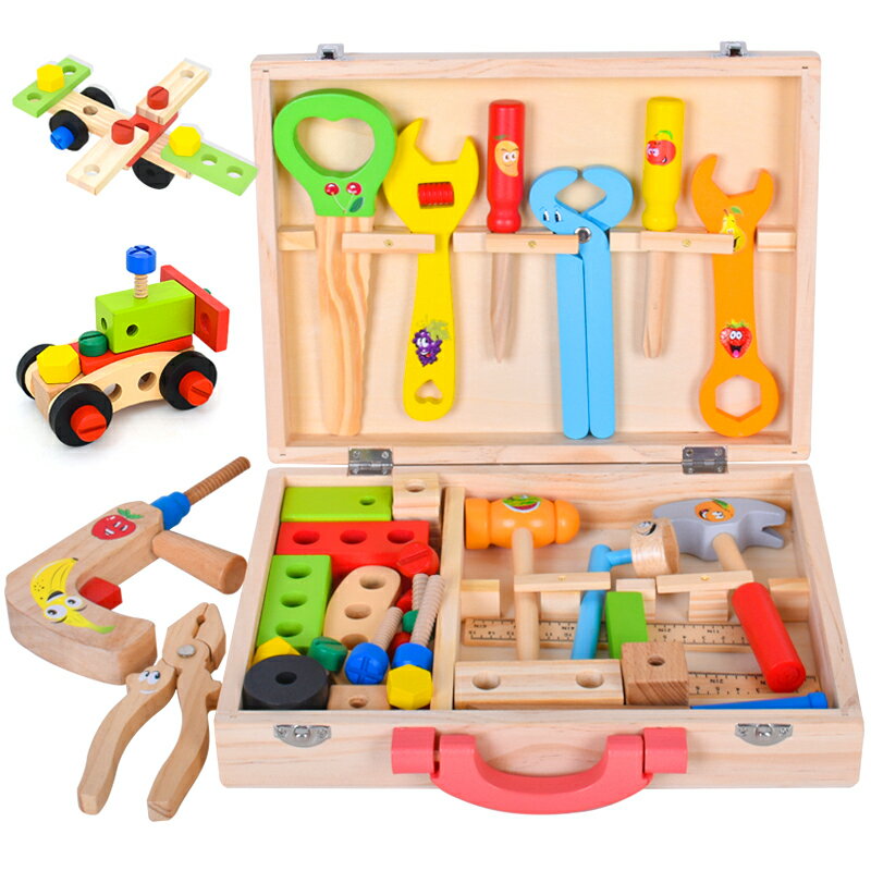 兒童工具箱擰螺絲釘螺母組合拆裝工程車動手益智兩3-6歲男孩玩具