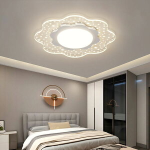 臥室燈溫馨浪漫簡約現代創意北歐花朵房間主臥婚房燈led吸頂燈具