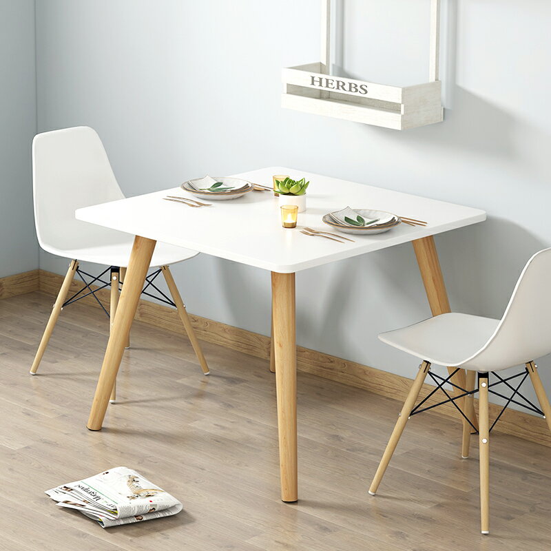 多功能長方形方桌家用小戶型餐桌椅組合現代簡約吃飯桌子小圓桌
