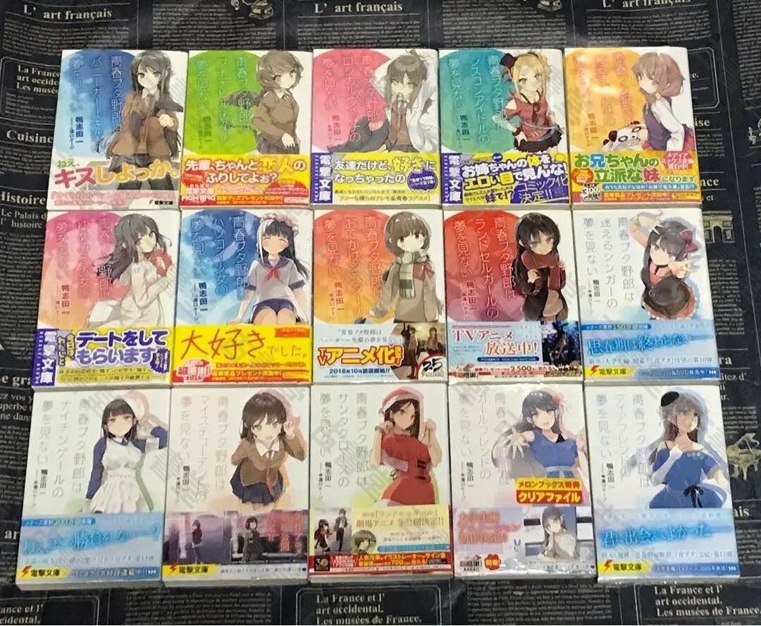 青春豬頭少年系列 全15本 日版全首帶腰 青春ブタ野郎 シリーズ 收藏漫畫書籍 推薦gün