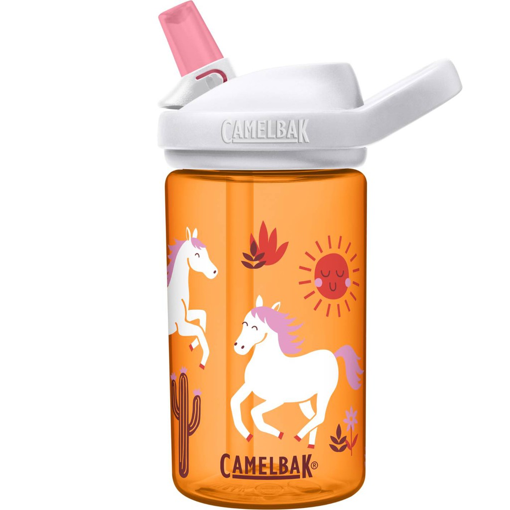 《CamelBak》400ml eddy+兒童吸管運動水瓶 歡樂白馬