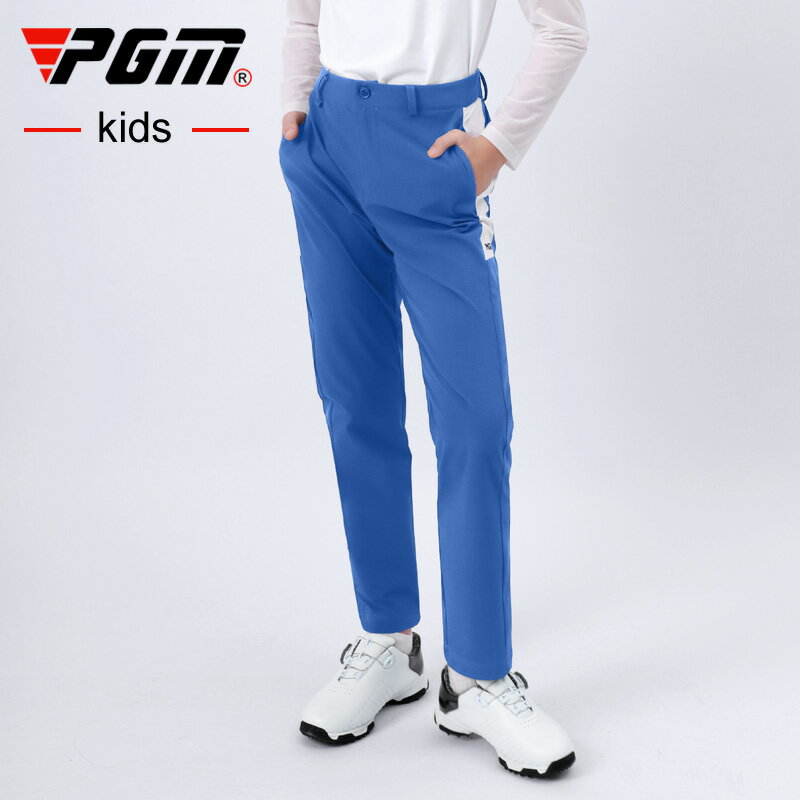PGM 新品！兒童高爾夫服裝男童長褲青少年夏季運動球褲子彈力腰帶